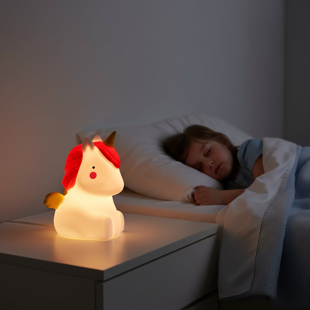 baby Unicorn Shaped Creative Silicon Plastic Night Light For Kids - Project M Shop