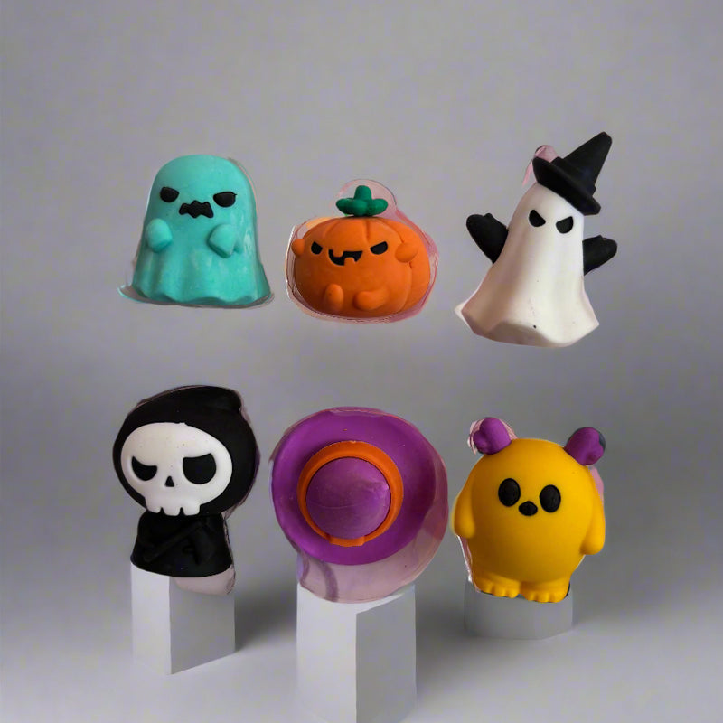 Halloween Ghost Shaped Eraser Set - 6 Pieces - Project M Shop