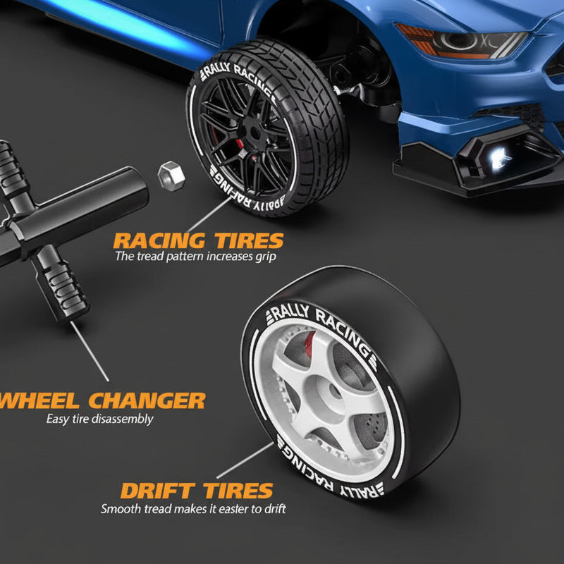 GTR 1:24 Stunt Racing Drift 20km/h High Speed Remote Control RC Car With Extra Tires - Project M Shop