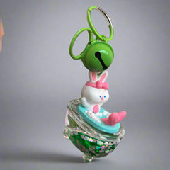 Pink Cinnamoroll Acrylic Keychain with Bell - High Quality Accessory - Project M Shop