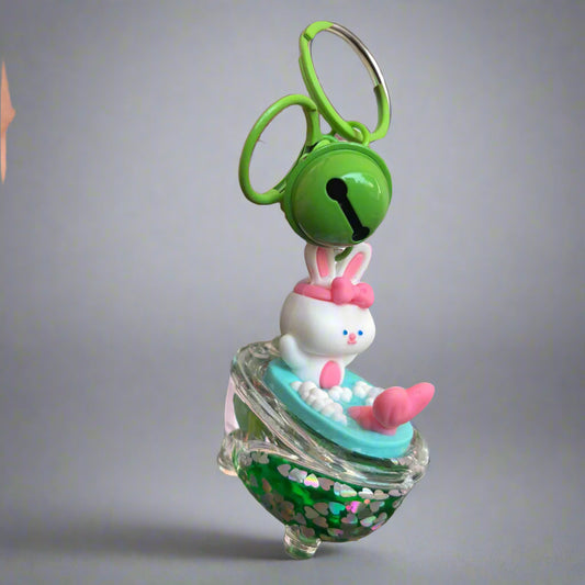 Pink Cinnamoroll Acrylic Keychain with Bell - High Quality Accessory - Project M Shop