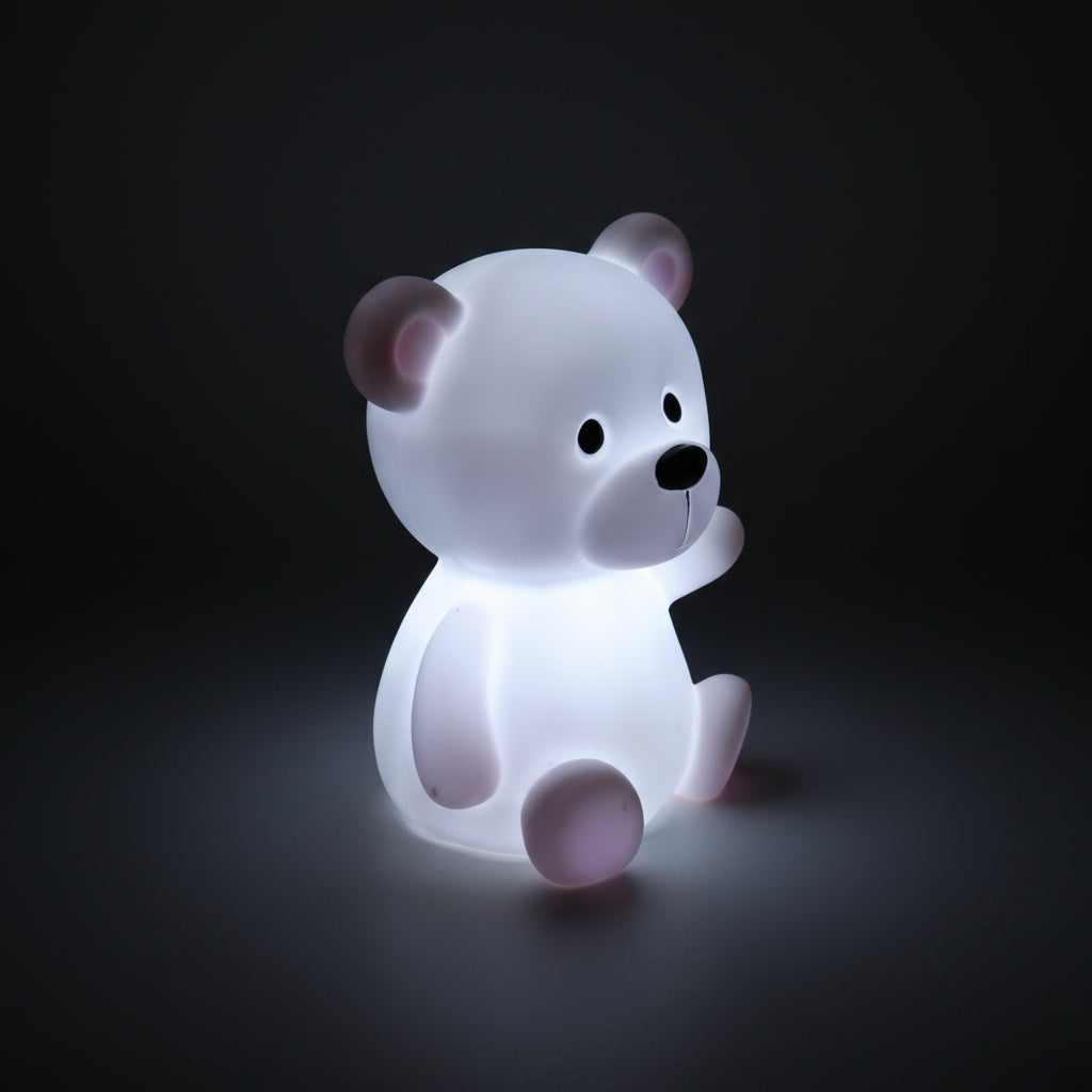 Cute Bear Shaped Creative Silicon Plastic Night Light For Kids - Project M Shop