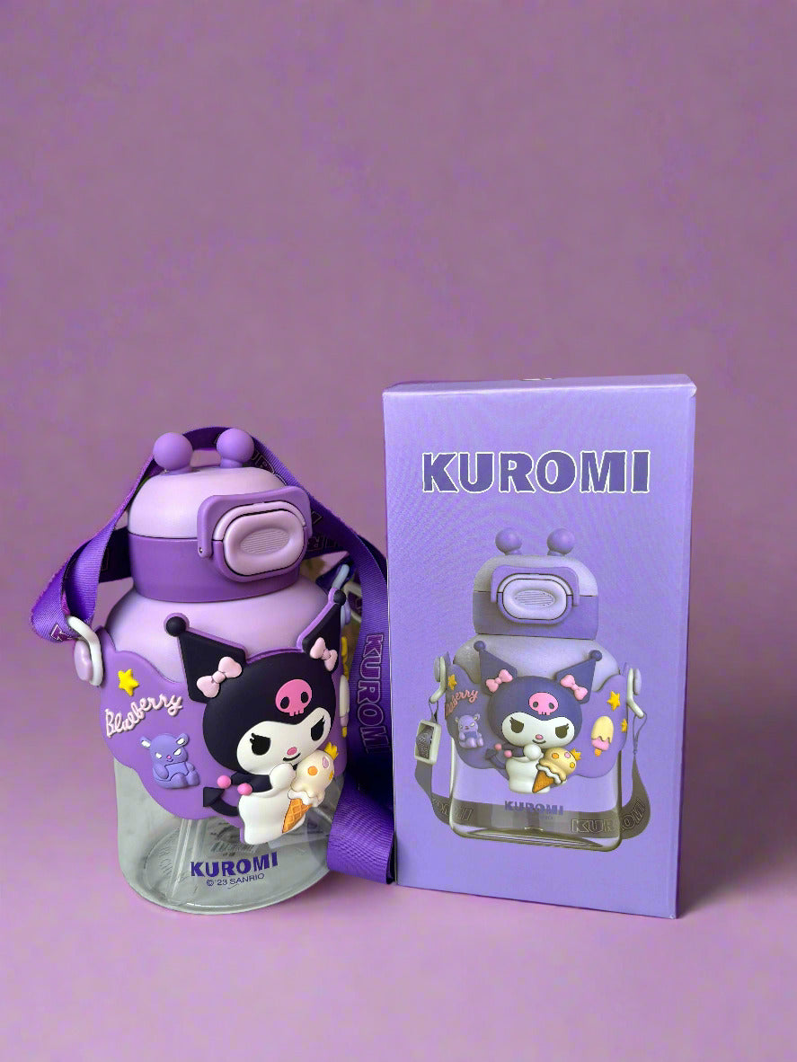 Kuromi Water Bottle 700ml – Hydration With Attitude