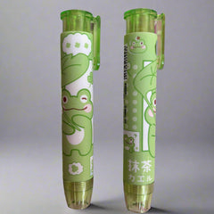 Green frog cartoon style pen eraser - combo of 2 - Project M Shop