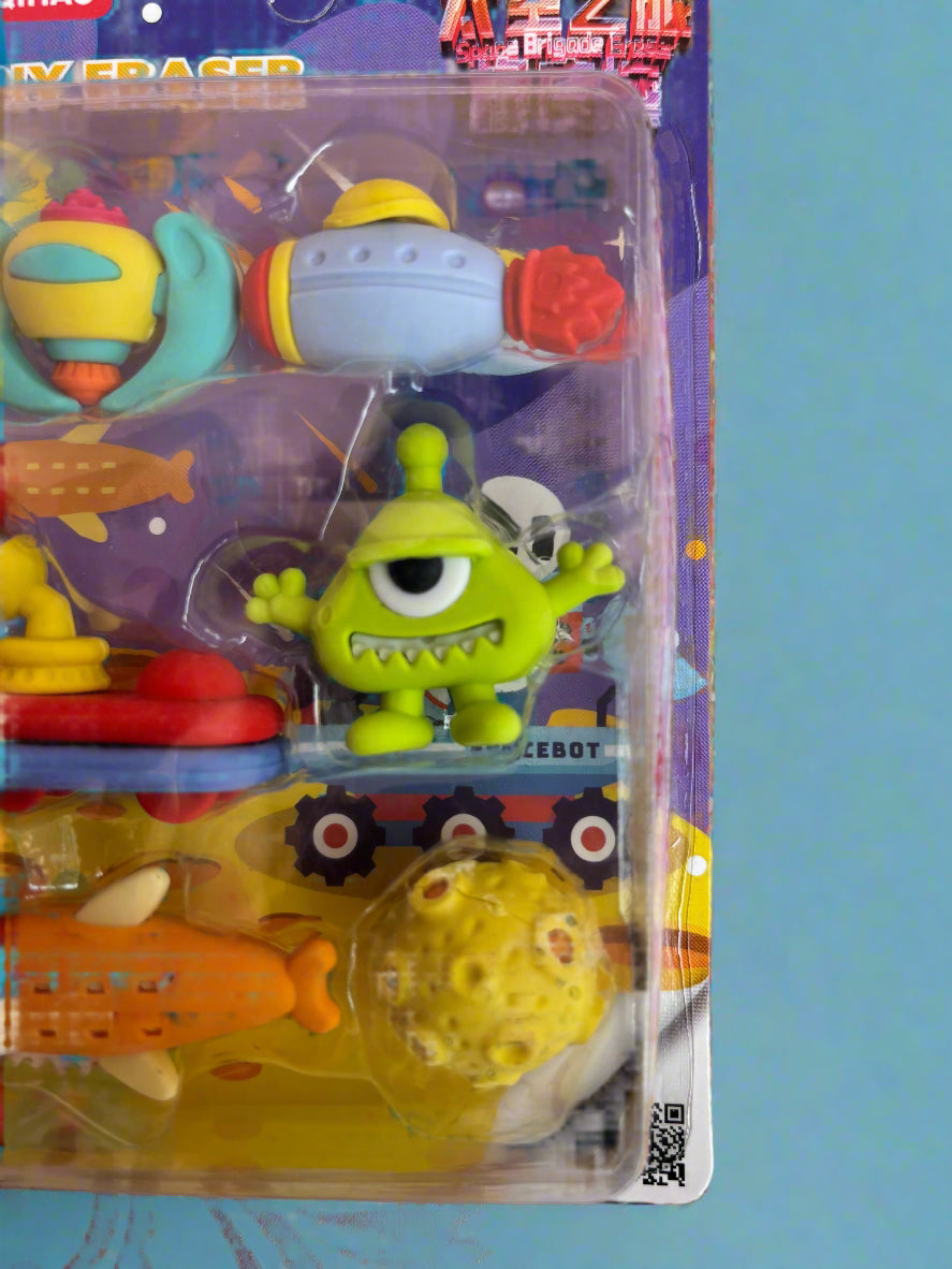 Space Theme Eraser Set For Kids - 6 Pieces - Project M Shop