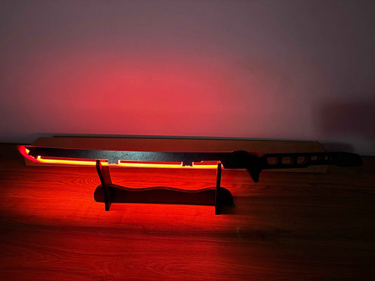 LED Chinese Style Katana Swords - Red Glowing Wooden Red Swords for Gifts and Decorations - Project M Shop
