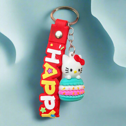 Hello Kitty Keychain - PVC Rubber Keychain with Strap - Project M Shop