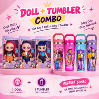 K-Pop Demon Hunter HUNTR/X Musical 5D Eyes Doll + Tumbler Combo