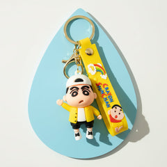 Shin-chan PVC Keychain in Yellow Jacket - Premium Quality Collectible - Project M Shop