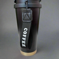 Elegant Insulated Tumbler - Black & Golden Flower Design 600 ML - Project M Shop