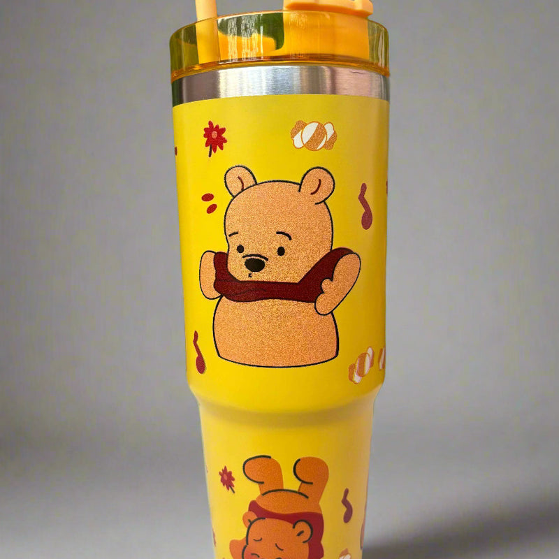 Winnie The Pooh Tumbler - 900 Ml Stainless Steel Tumbler - Project M Shop