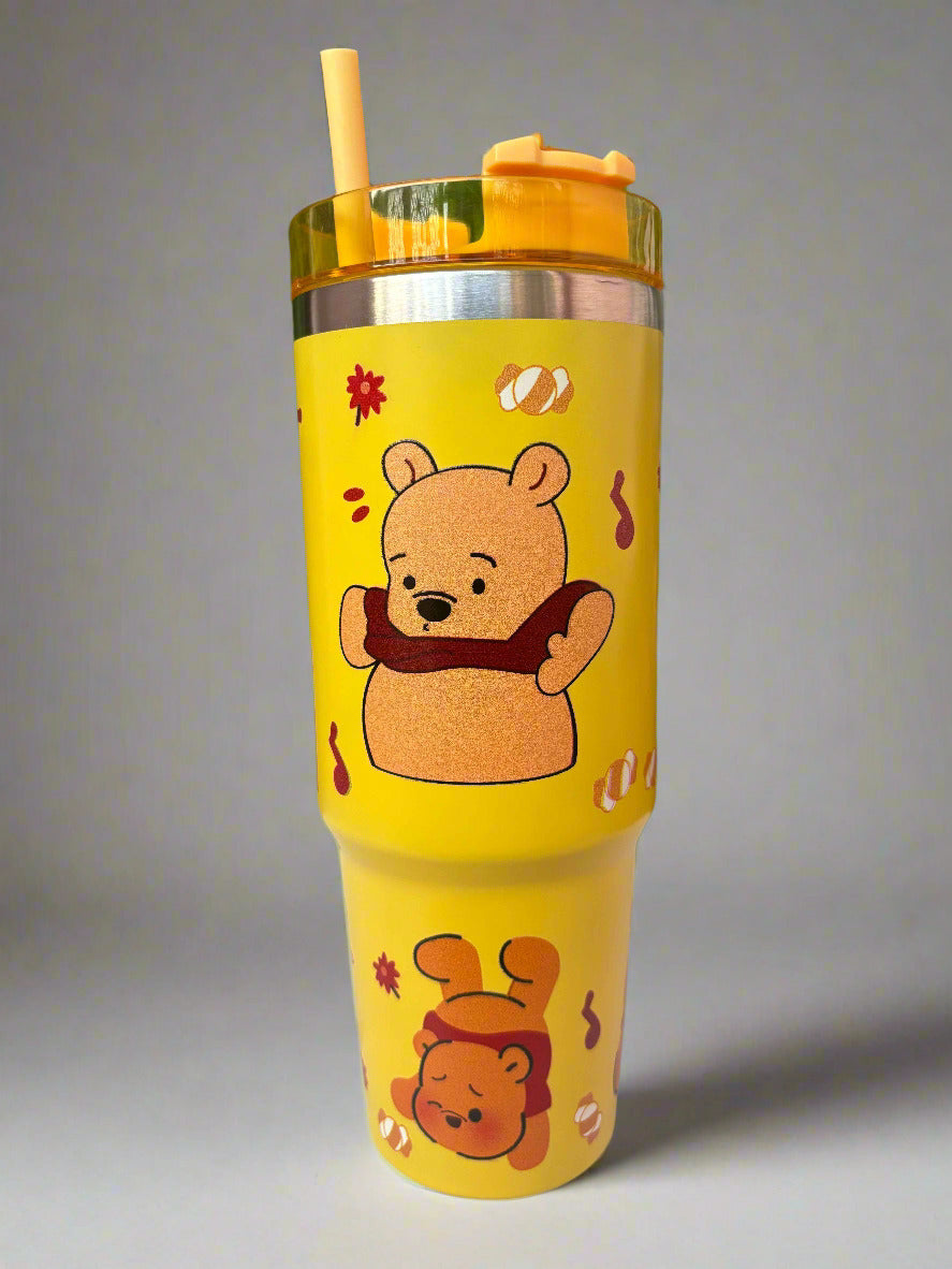 Winnie The Pooh Tumbler - 900 Ml Stainless Steel Tumbler - Project M Shop