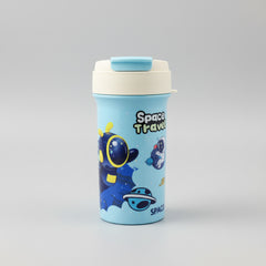 Astronaut Space Travel Printed Plastic Water Bottle For Kids - 400 ML - Project M Shop