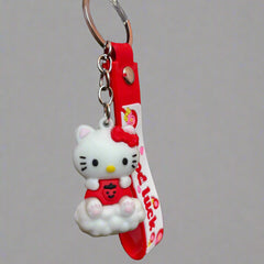 Hello Kitty Keychain PVC Rubber with Strap - Project M Shop