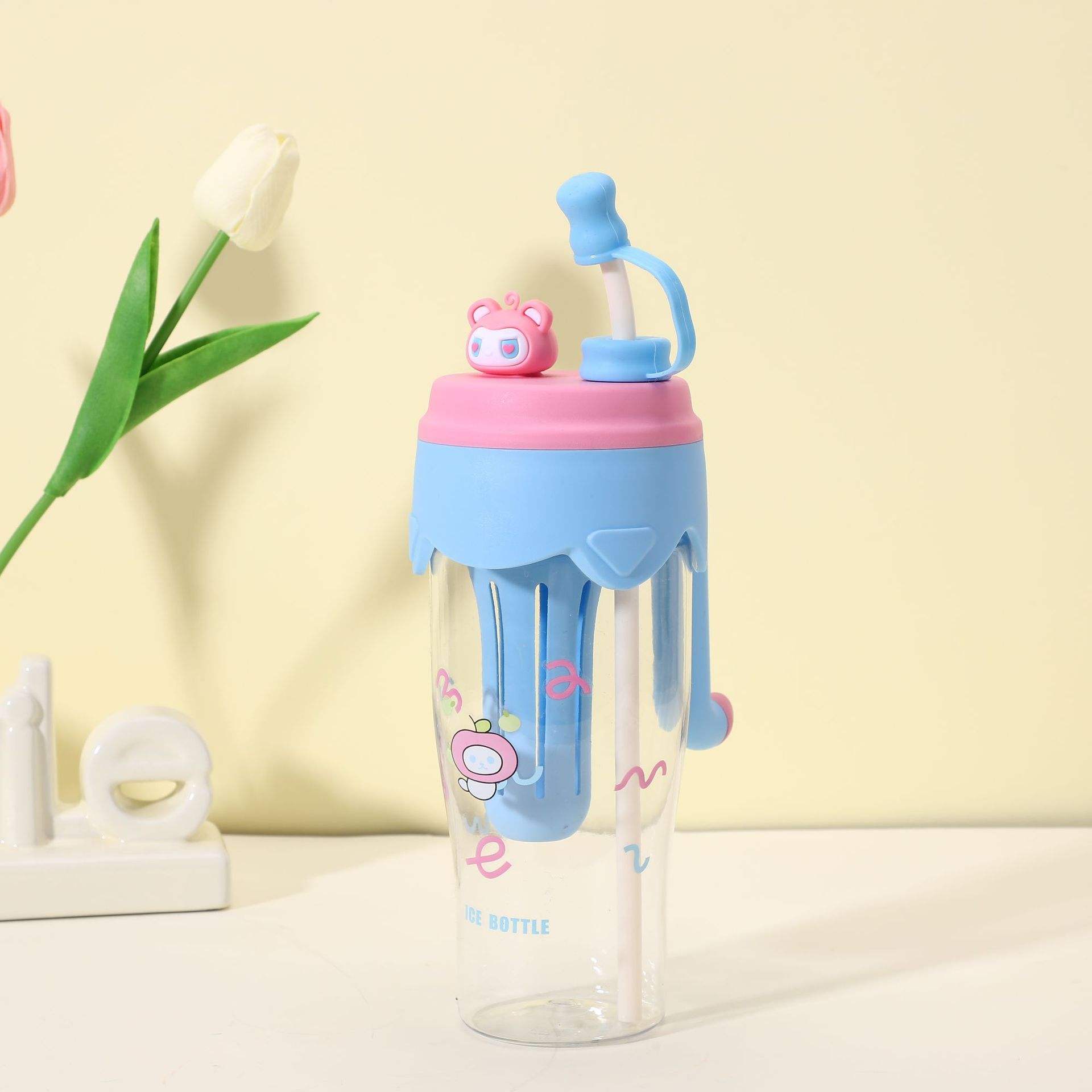 Summer Travel Cartoon Anime Children Cute Water Bottle - 900 ML - Random Color - Project M Shop