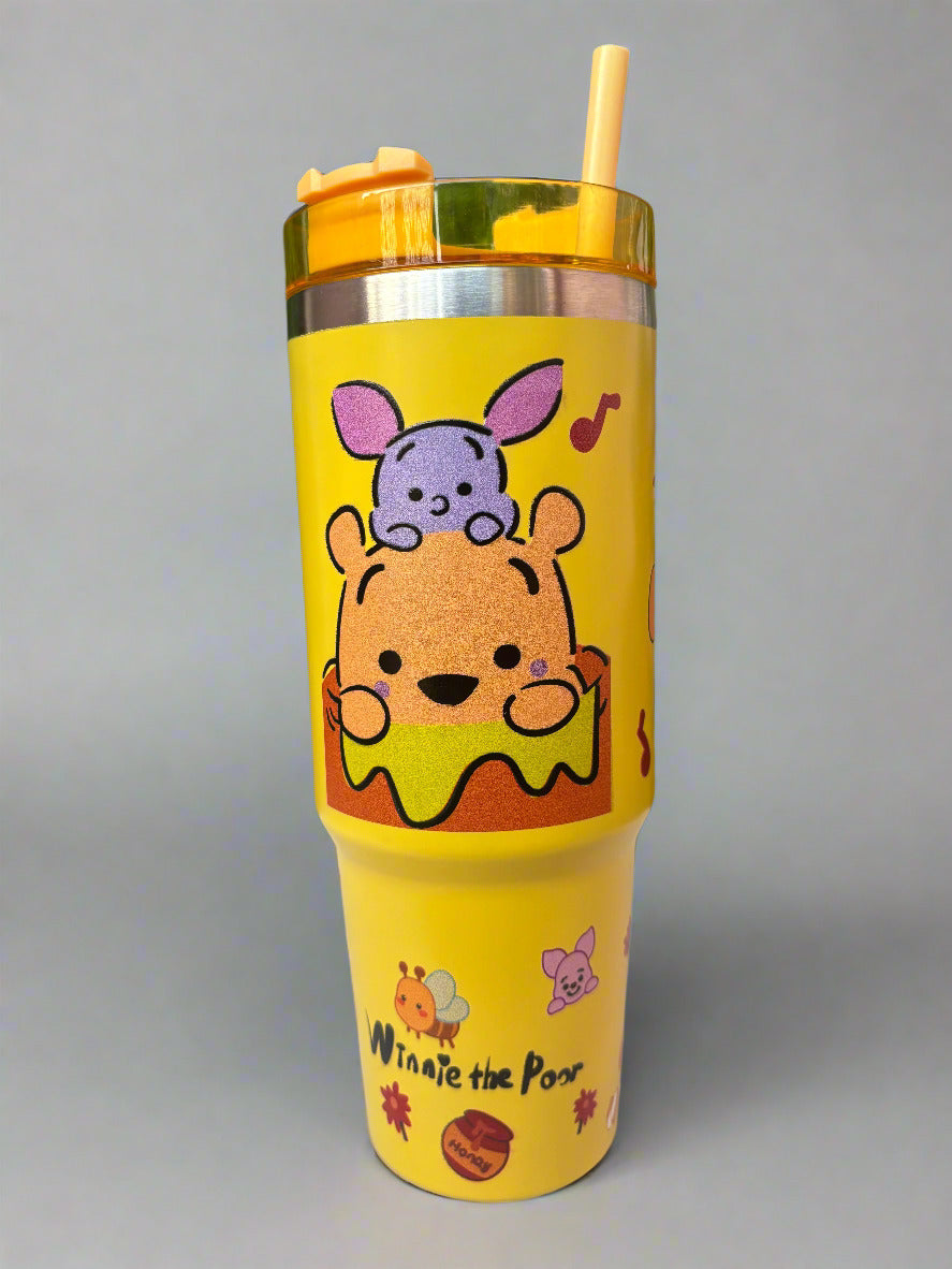 Winnie The Pooh Tumbler - 900 Ml Stainless Steel Tumbler - Project M Shop