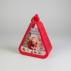 Santa Christmas Triangle Shaped Lantern LED Light For Decoration - For Indoor Use (Red) - Project M Shop