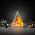 Snow-man Triangle Shaped Lantern LED Light For Decoration - For Indoor Use (White) - Project M Shop