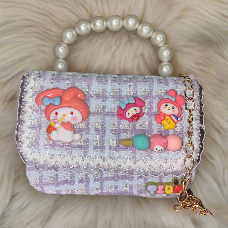 Children's Pearl Hand Sling Bag with Sanrio Cartoon and Free Keychain - Project M Shop