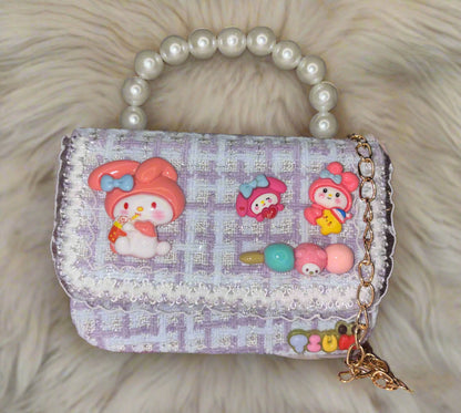 Children's Pearl Hand Sling Bag with Sanrio Cartoon and Free Keychain - Project M Shop