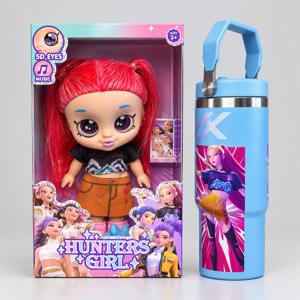 K-Pop Demon Hunter HUNTR/X Musical 5D Eyes Doll + Tumbler Combo - photo 11
