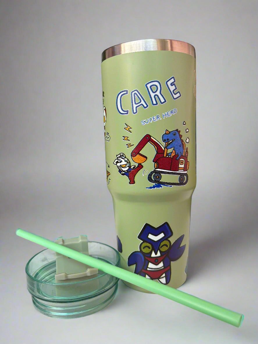 Animal Printed Tumbler 900ml – Bold Wildlife Design Drinkware