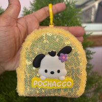 Pochacco Fluffy Coin Purse Keychain – Mini Wallet Charm
