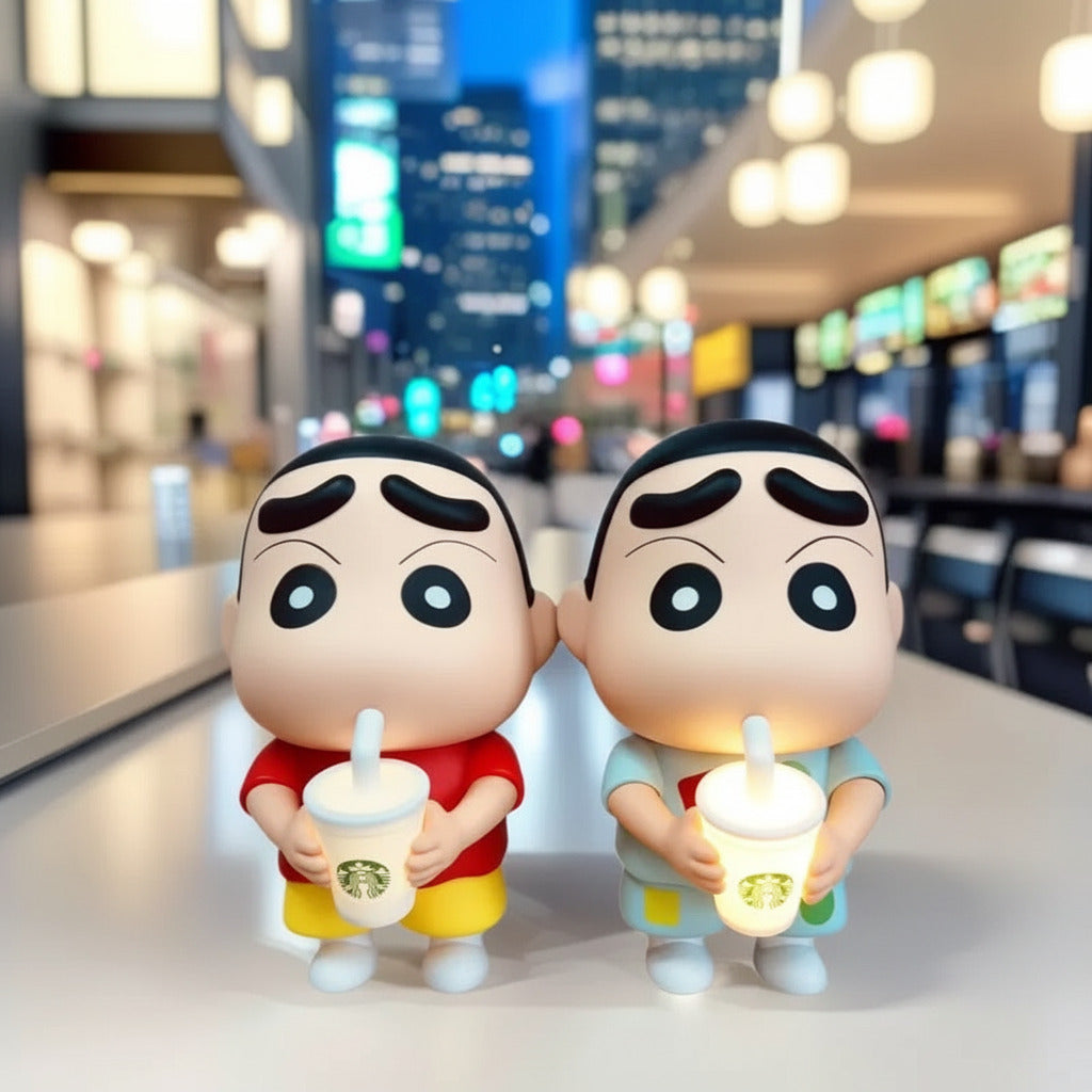 Shinchan Figure With LED Night Light Lamp