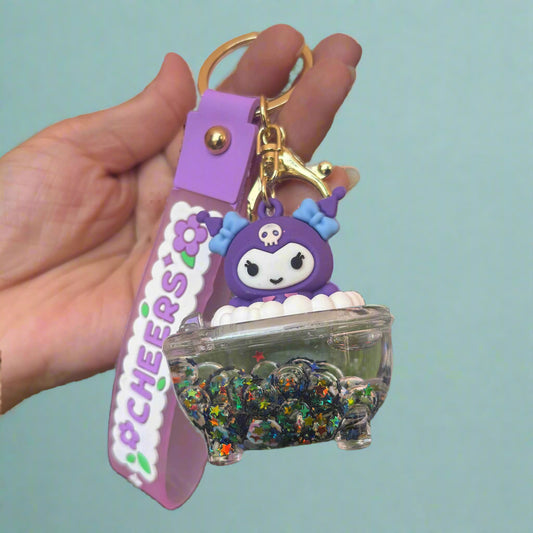 Kuromi Acrylic Keychain - High Quality Accessory with Strap - Project M Shop