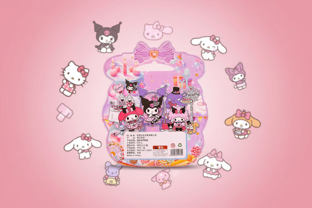 Sanrio Kuromi Nail Set with Hair Accessories for Stylish Nail Art - Project M Shop