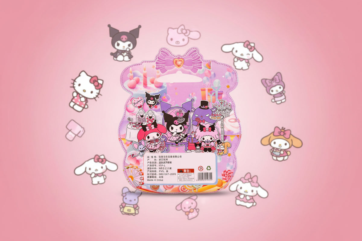 Sanrio Kuromi Nail Set with Hair Accessories for Stylish Nail Art