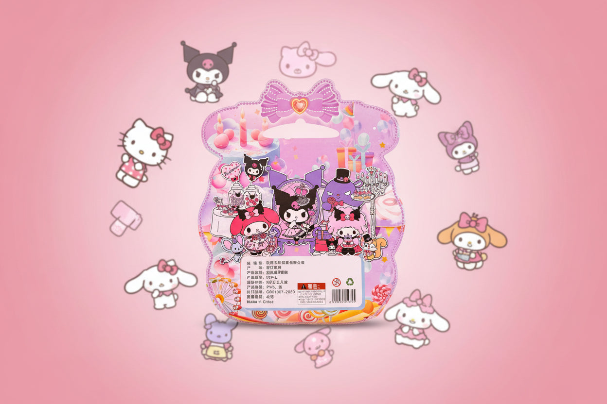 Sanrio Kuromi Nail Set with Hair Accessories for Stylish Nail Art - Project M Shop