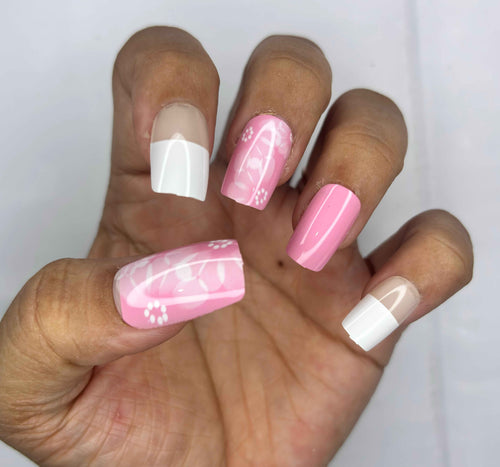 24 PCs Press-on Nails Set - Premium Quality Press-on Nails Set (SKU-De-Asort-10)