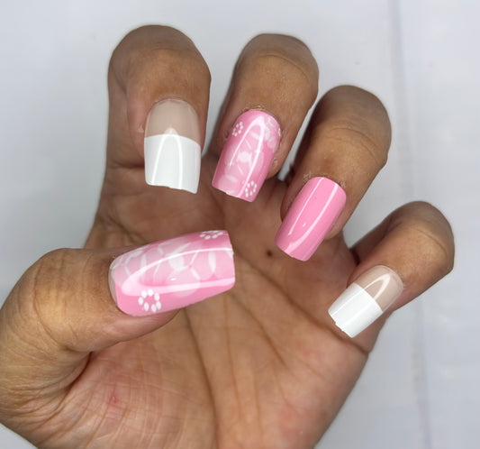 24 PCs Press-on Nails Set - Premium Quality Press-on Nails Set (SKU-De-Asort-10)