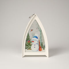 Snowman Tringle Shaped Lantern LED Light For Decoration - For Indoor Use - Project M Shop