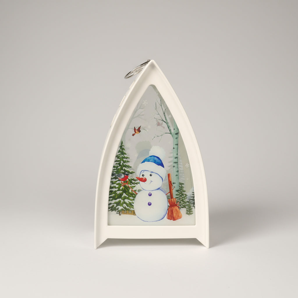 Snowman Tringle Shaped Lantern LED Light For Decoration - For Indoor Use - Project M Shop