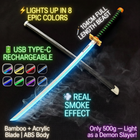 Demon slayer Muichiro Blue RGB LED Light katana With Mist Spray - 105 CM Long - thumbnail 1