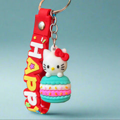 Hello Kitty Keychain - PVC Rubber Keychain with Strap - Project M Shop