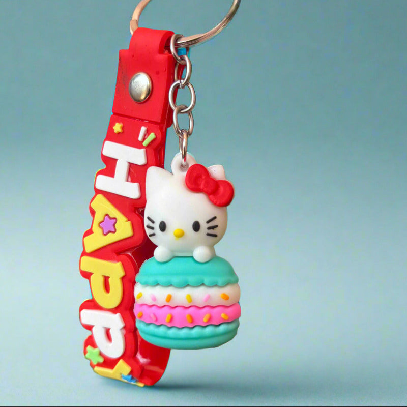 Hello Kitty Keychain - PVC Rubber Keychain with Strap - Project M Shop