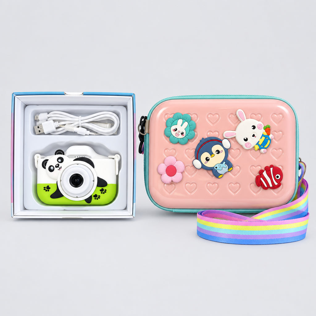 Cartoon Charm Sling Bag + Dual Lens 40MP Kids Camera Combo - photo 14