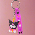 Kuromi PVC Rubber Keychain with Strap - Cute Design Keychain - Project M Shop