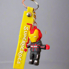 Iron Man Keychain - PVC Rubber Keychain with Strap - Project M Shop