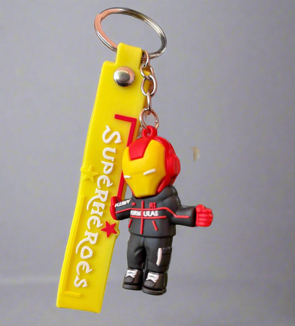 Iron Man Keychain - PVC Rubber Keychain with Strap - Project M Shop