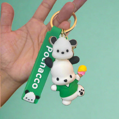 Pochacco PVC Keychain - High Quality 3D PVC Keychain with Strap - Project M Shop