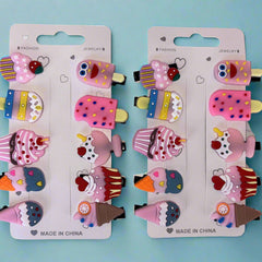 Set of 2 Colorful Ice Cream Hair Clips for Girls - Project M Shop