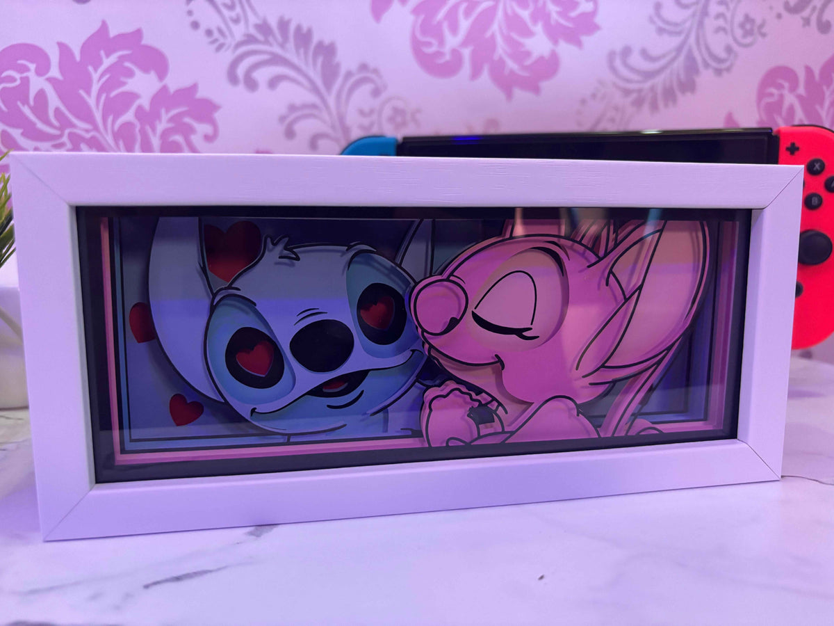 Stitch LED Night Lamp – Cute Handmade Paper Craft Light