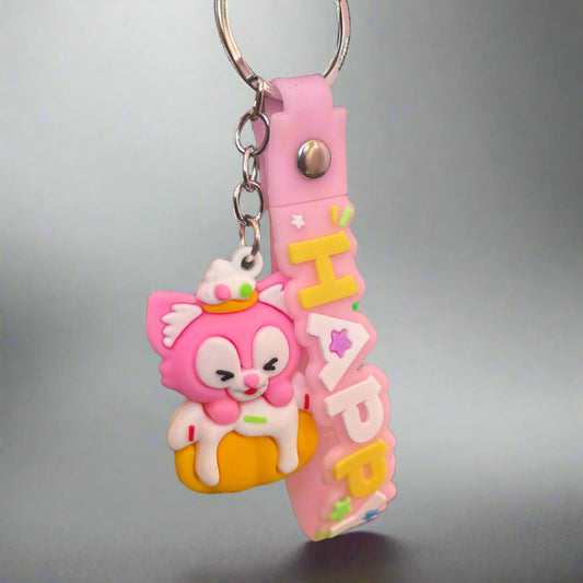 Pinkfong PVC Rubber Keychain with Strap - Cute and Durable Accessory - Project M Shop