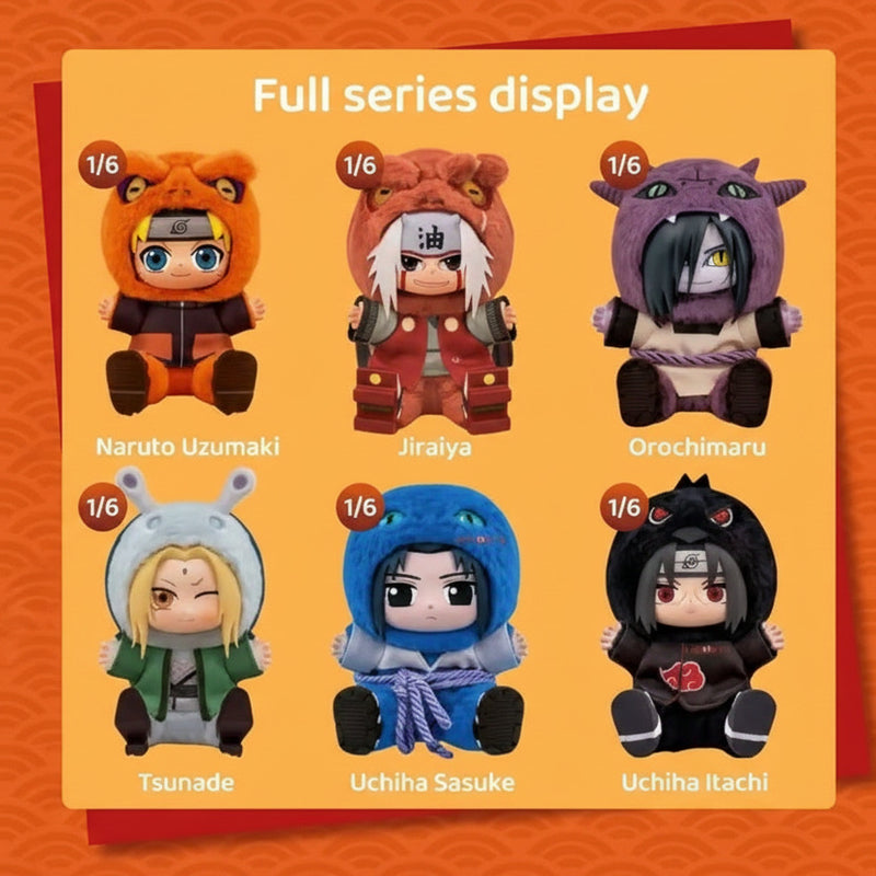 Eaki Naruto Cute Beast Sitting Party Vinyl Plush Pendant Blind Box - 1 Random Design - Project M Shop