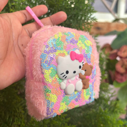 Hello Kitty Coin Purse Keychain - Fluffy and Cute Keychain Accessory - Project M Shop