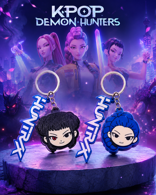 KPop Demon Hunters Huntrix Clicker Keychain — Rumi, Mira & Zoey | K-Pop Merch India